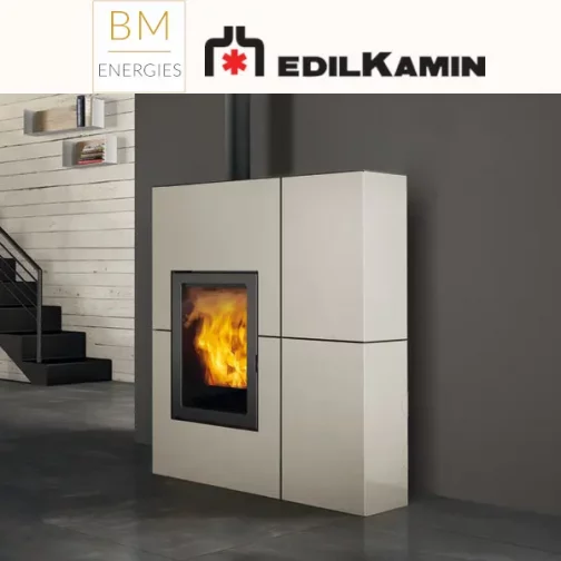 Poêle à pellets Edilkamin Blade 12kW canalisable – image principale, vente et installation à Liège et Namur par bmenergies boismoderne