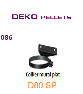 086 Collier mural plat D80 SP BLACK Deko Pellets DINAK