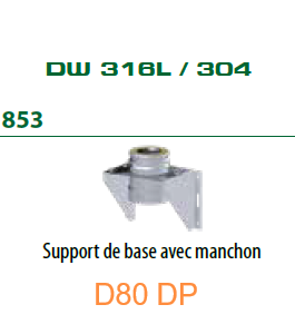 853 Chaise support D80 DP INOX Pellets DINAK