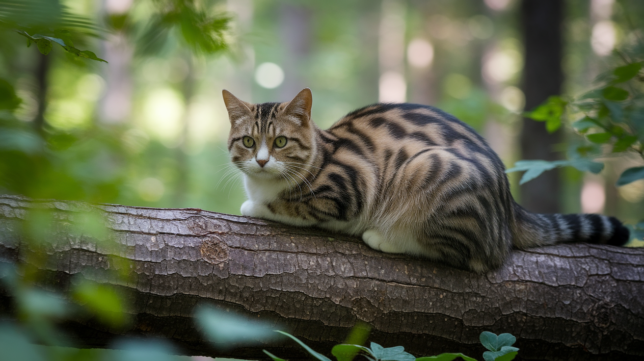 une chataigne posée sur un tas de bois dans un forêt, bokeh