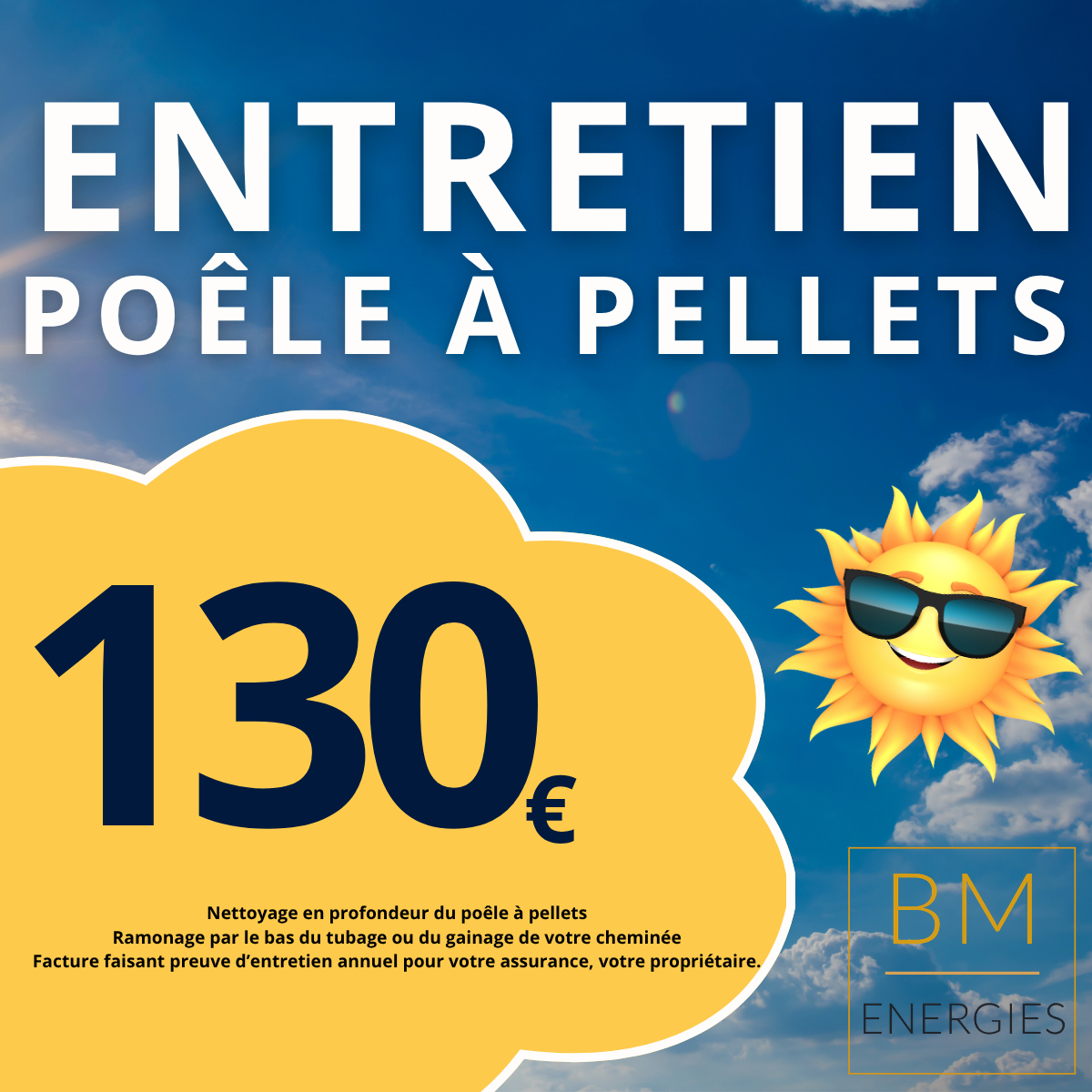 PROMO-ETE-Entretien-poele-pellets-BOIS MODERNE Andenne Ciney Boncelles
