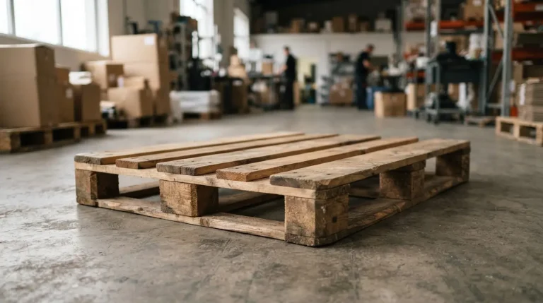 Une photo réaliste d'une palette en bois